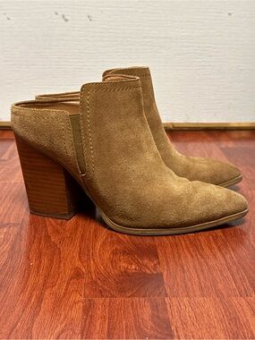 Aldo Brown Leather Suede Mules